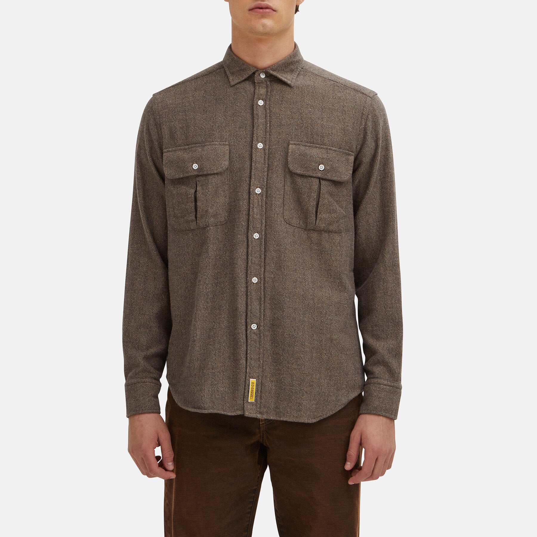 Bradford shirt with herringbone pattern