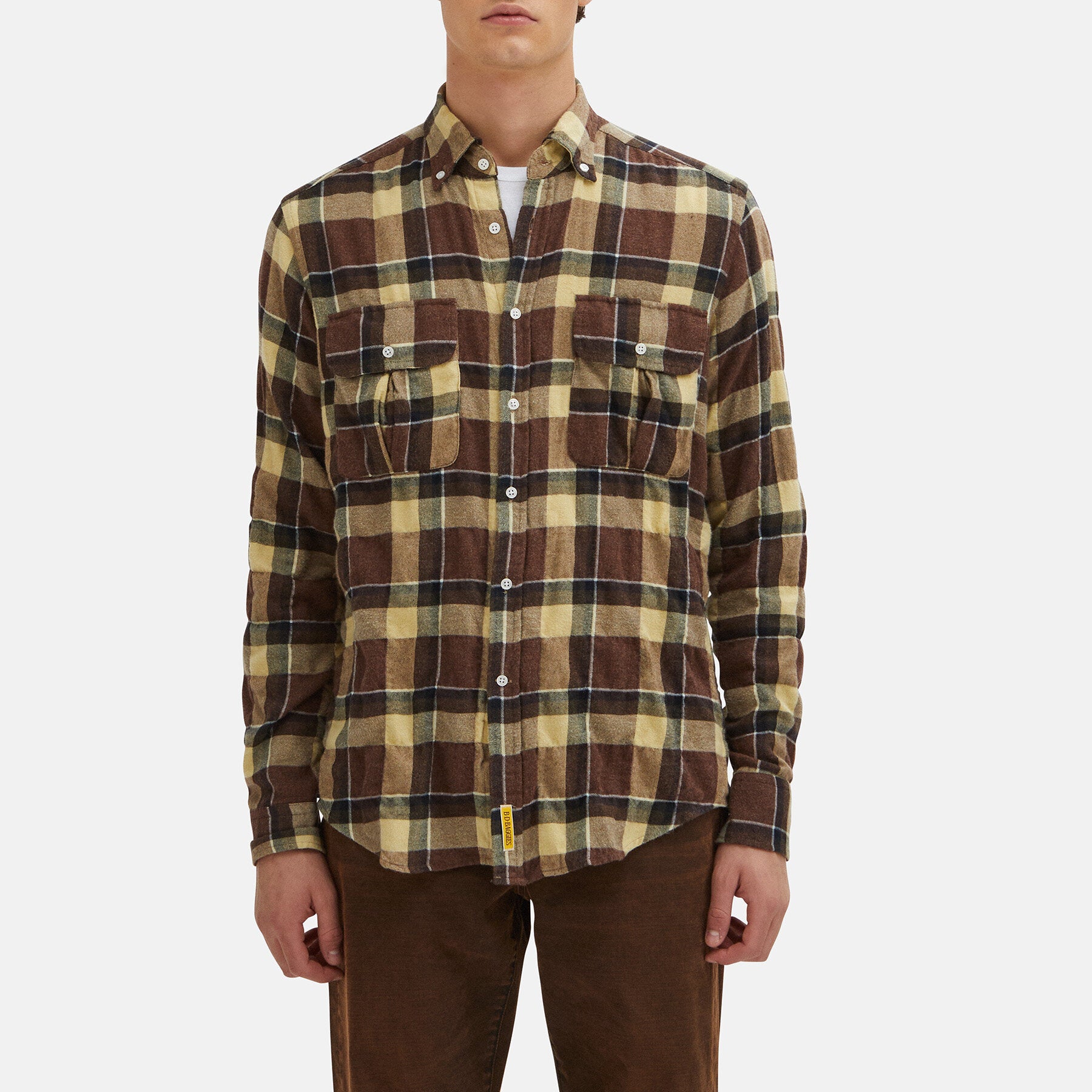 Shirt with madras pattern