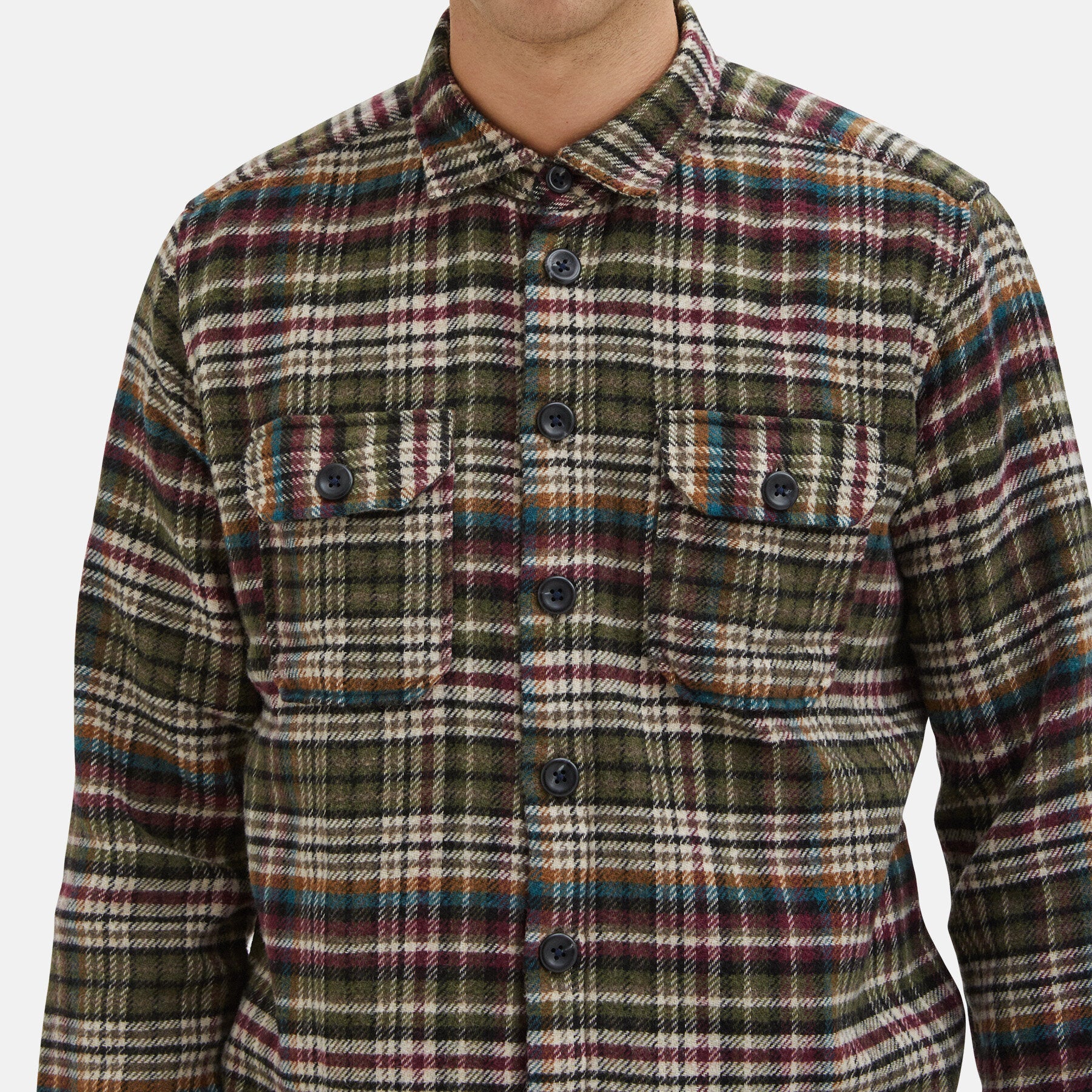 Overshirt with madras pattern